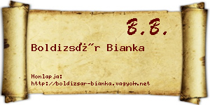 Boldizsár Bianka névjegykártya