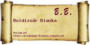 Boldizsár Bianka névjegykártya