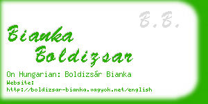 bianka boldizsar business card
